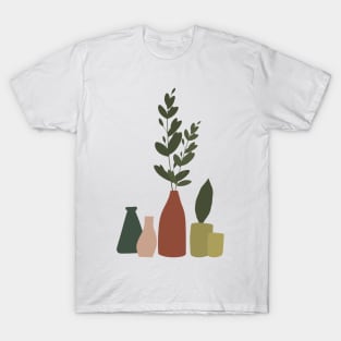 Abstract plants and pots T-Shirt